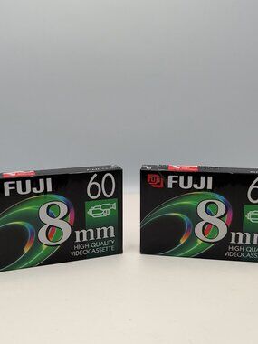 Sealed FUJI FILM 8mm High Quality P6-60 Video Camcorder Tapes 2 Pack Retro